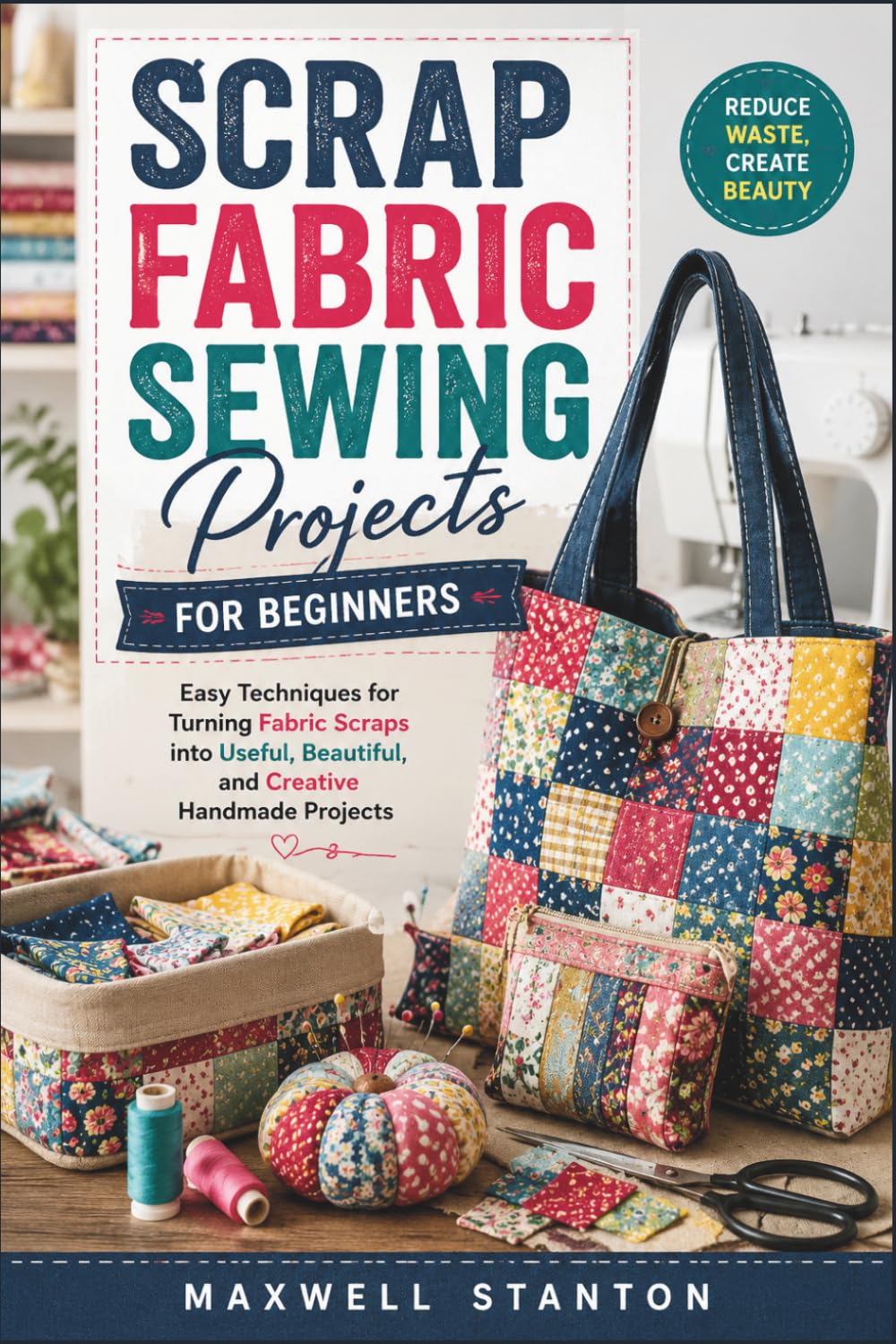 ler totalmente Scrap Fabric Sewing Projects for Beginners: Easy Techniques for Turning Fabric Scraps into Useful, Beautiful, and Creative Handmade Projects
