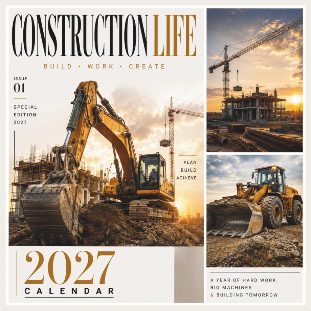ler totalmente Construction Life 2027 Calendar: Excavators, Cranes, Trucks and Heavy Machinery