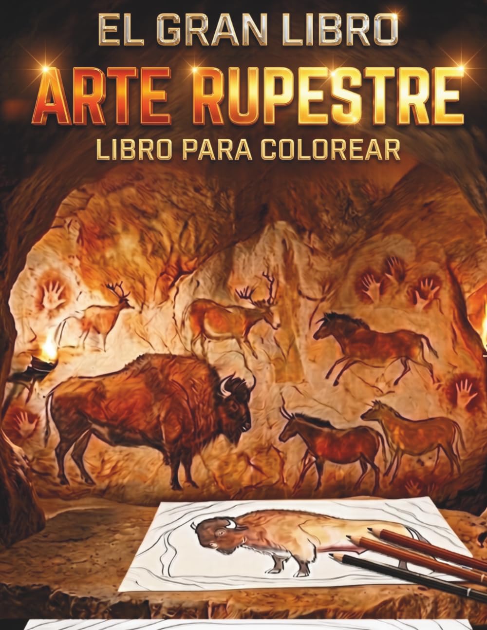 capítulo por capítulo baixar El Gran Libro ARTE RUPESTRE - Libro para colorear: Diseños Inspirados en las Pinturas de Altamira y Lascaux para Relajarse y Desconectar (Serie Prehistórica Juntos Editores) (Spanish Edition)