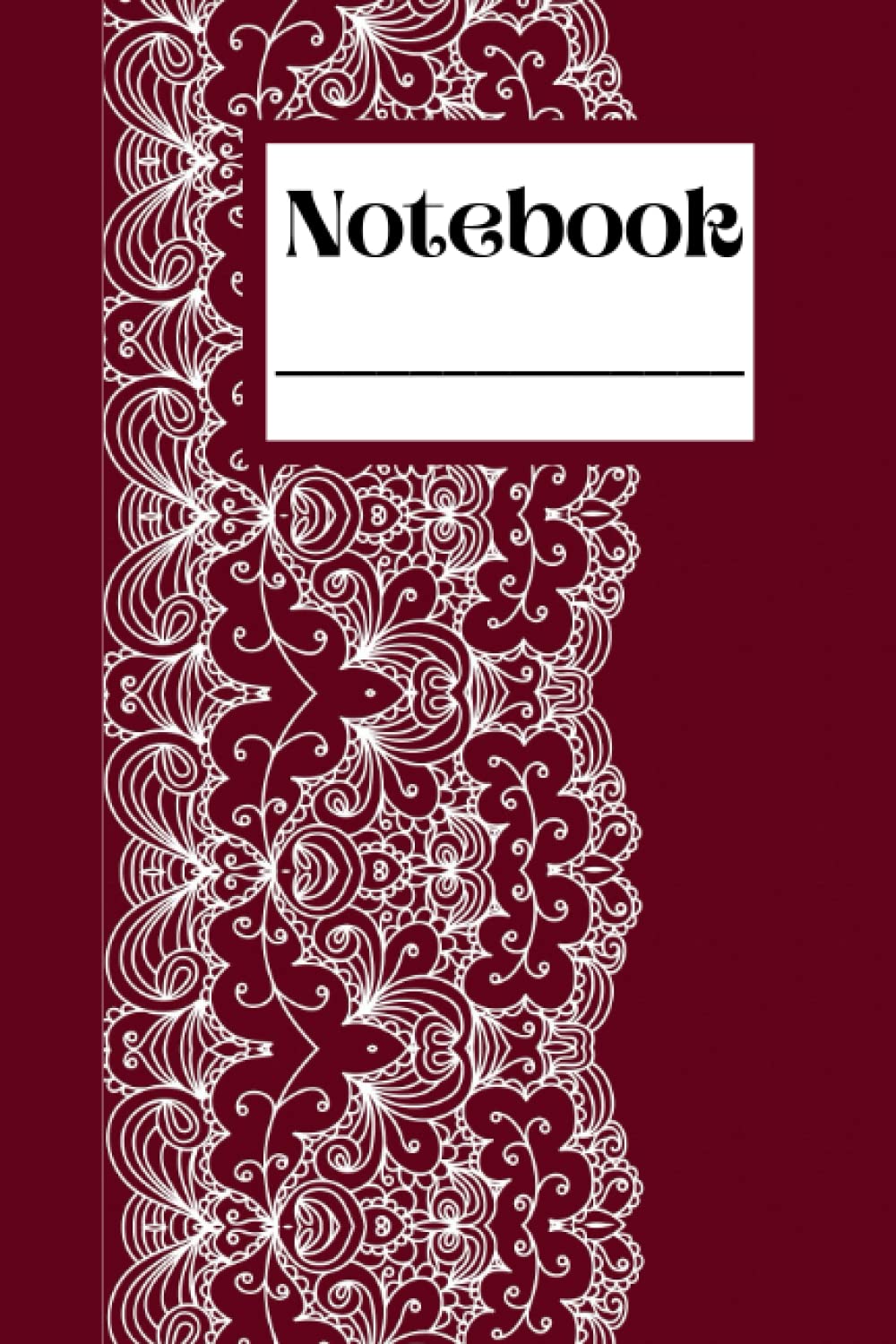 Notebook: 6"x9" Classic White Lace on Red baixar livro de graça