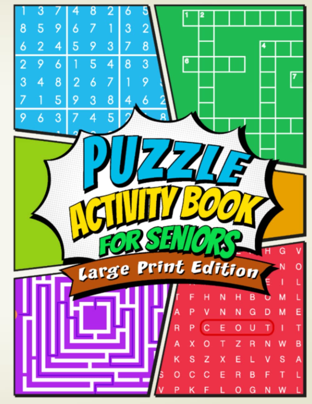 Puzzle Activity Book For Seniors: Large Print baixar livro de graça