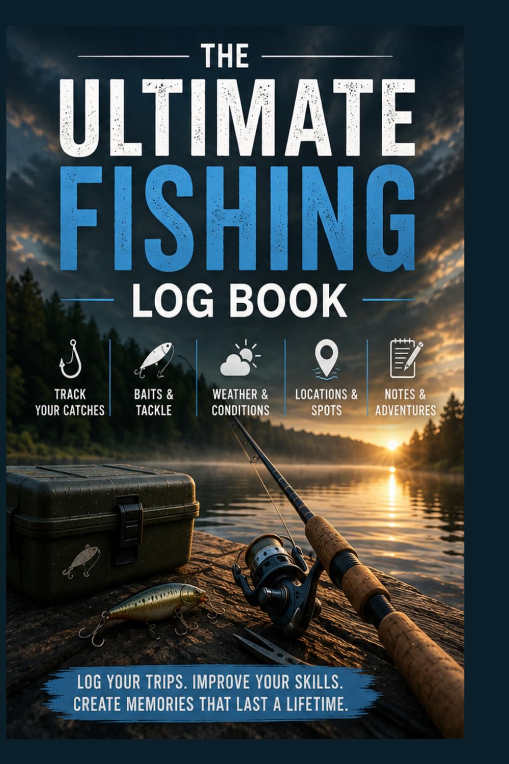 The Ultimate Fishing Log Book: Track Your Catches, Baits, Weather, Locations & Fishing Adventures baixar o livro de graça