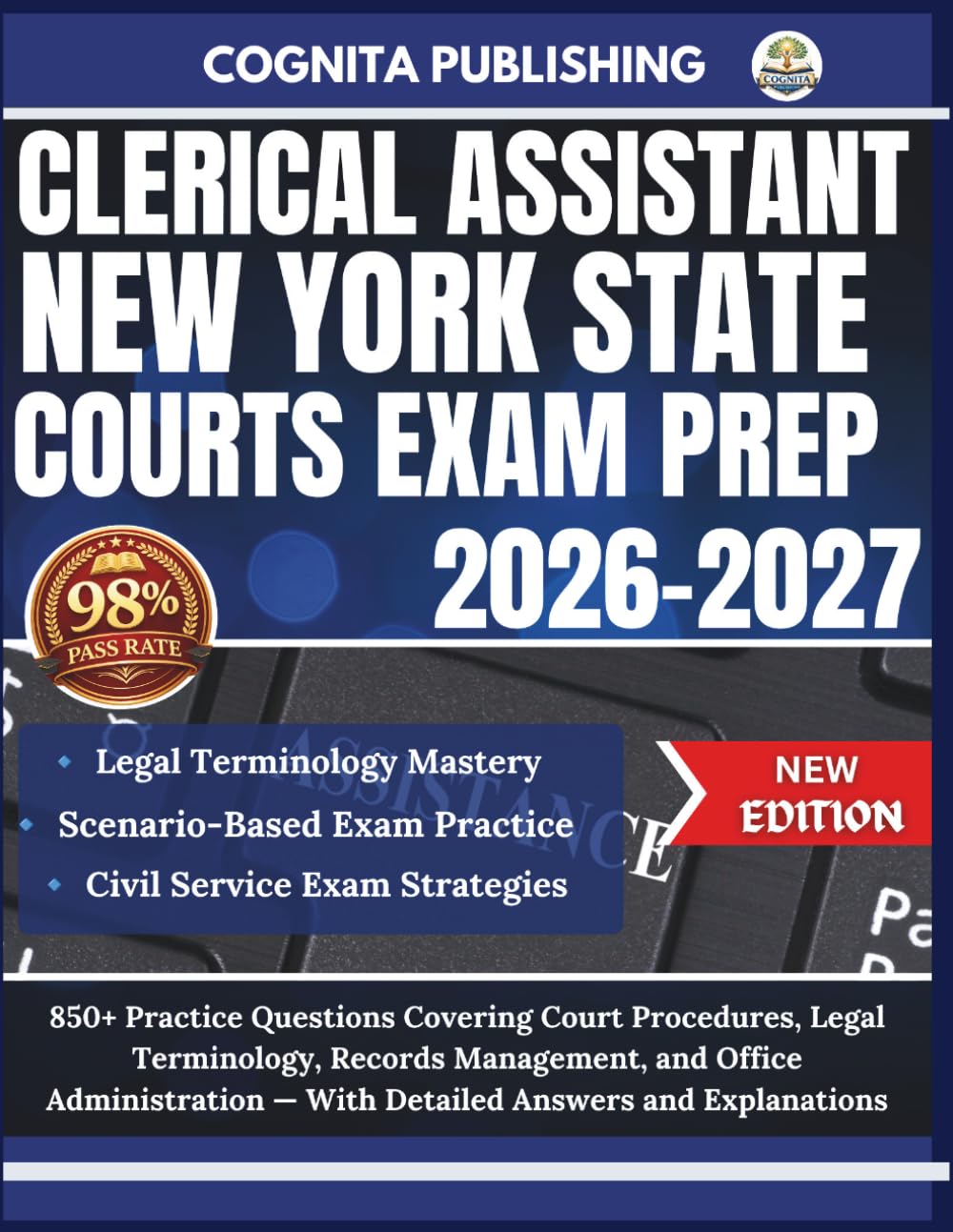 capítulo por capítulo baixar CLERICAL ASSISTANT NEW YORK STATE COURTS EXAM PREP 2026-2027: 850+ Practice Questions Covering Court Procedures, Legal Terminology, Records... — With Detailed Answers and Explanations