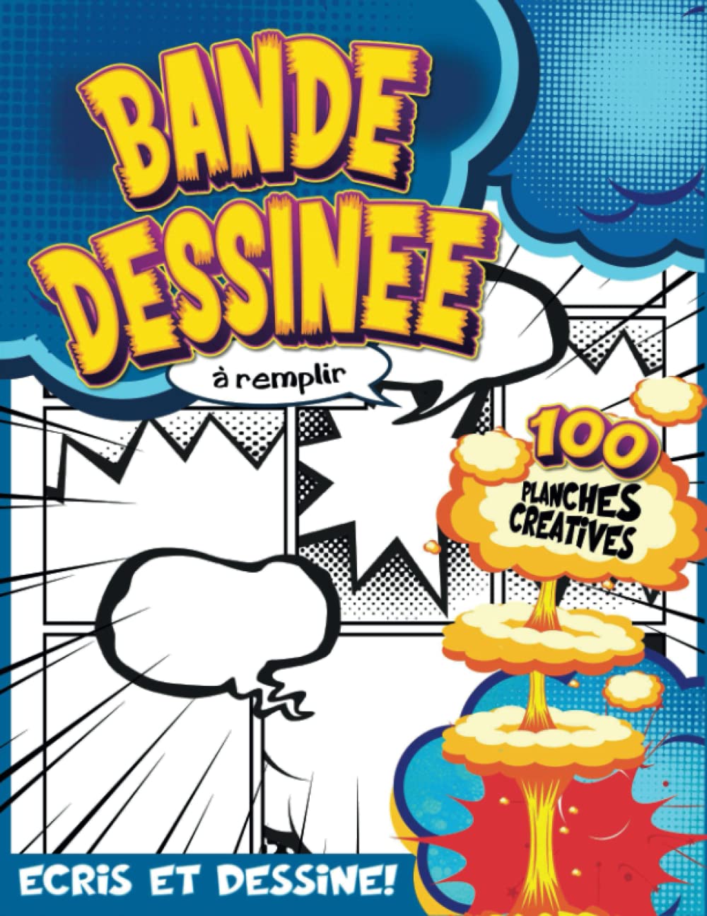 BD VIERGE POUR APPRENDRE A DESSINER MANGA ENFANT: Livre D'art De Bande Dessinée Avec Des Planches Guidés Et Des Bulles De Légende Pour Les Enfants | Cadeau Noël Garçon 8 Ans (French Edition) baixar o livro de graça