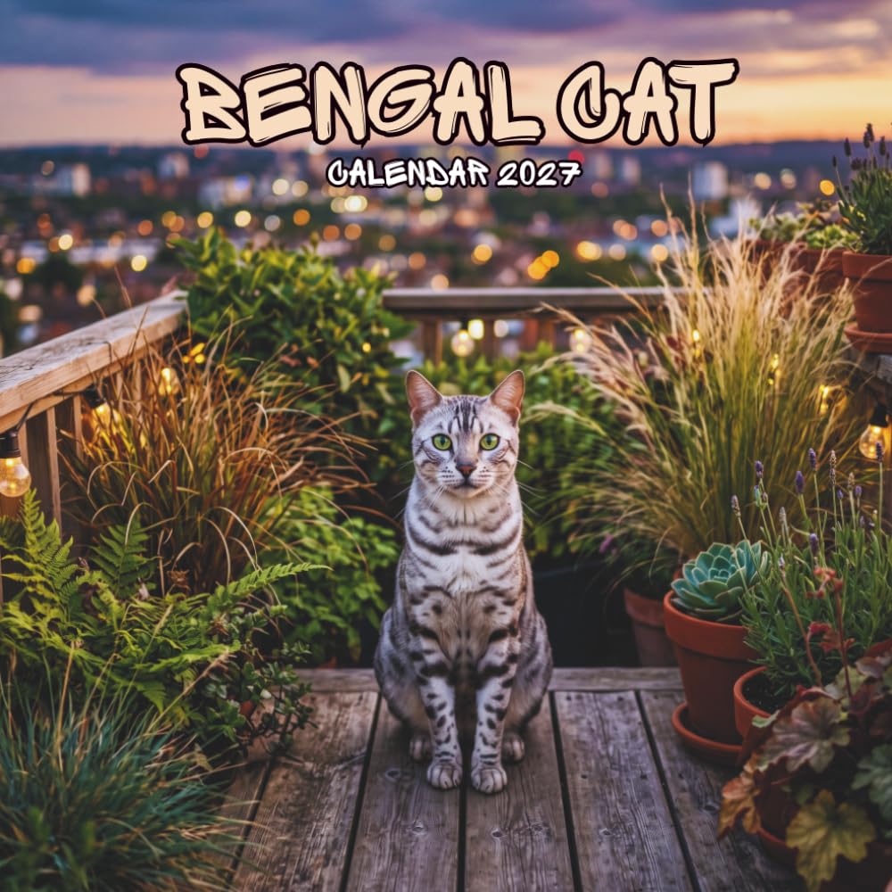 Bengal Cat 2027 Calendar: Rosette Coated Felines, Bright Eyes and Exotic Looking Cats Portraits | Square 8.5 x 8.5 Inches baixar o livro de graça