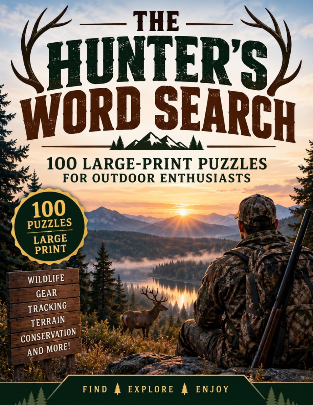 THE HUNTER'S WORD SEARCH: 100 Large-Print Hunting Puzzles for Outdoor Enthusiasts (The Great Outdoors Word Search Series) baixar o livro de graça