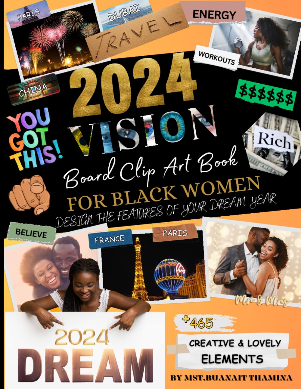 2024 Vision Board Clip Art Book For Black Women: A Collection Of 465+ Images, Words, Phrases, Affirmations, And Other Resources For Personal Growth... And Goals.(2024 Vision Board Clip Art Books) baixar livro de graça