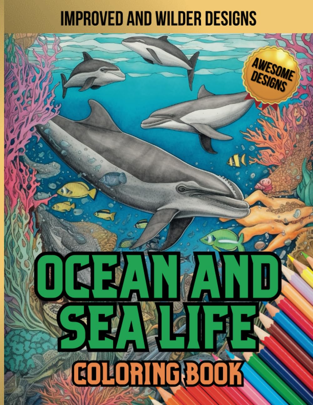 ler totalmente Ocean and Sea Life Coloring Book: Coloring Pages for Adults with Ocean, Marine and Beach Animals (Spanish Edition)