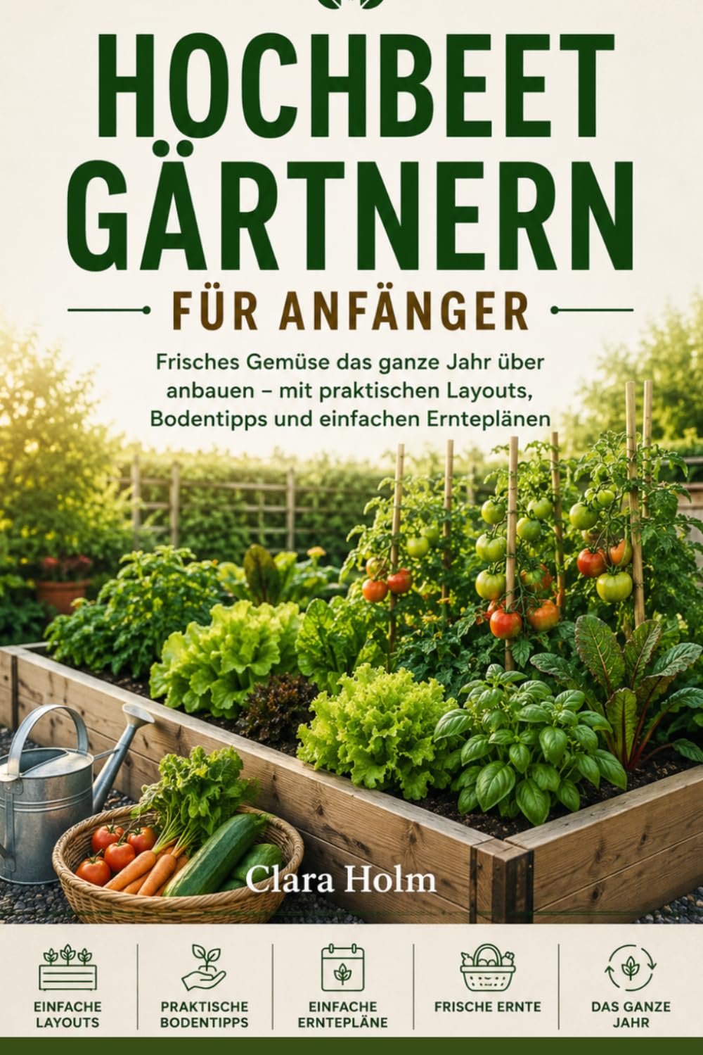 Hochbeetgarten für Anfänger: Pflanzen Sie das ganze Jahr über frisches Gemüse mit einfachen Layouts, Bodentipps und einfachen Ernteplänen baixar o livro de graça