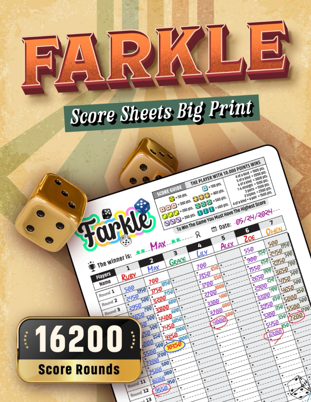 capítulo por capítulo baixar Farkle Score Sheets Big Print: 124 Large Farckle Scoring Pads With Instructions (A Great Dice Game Gift Idea)