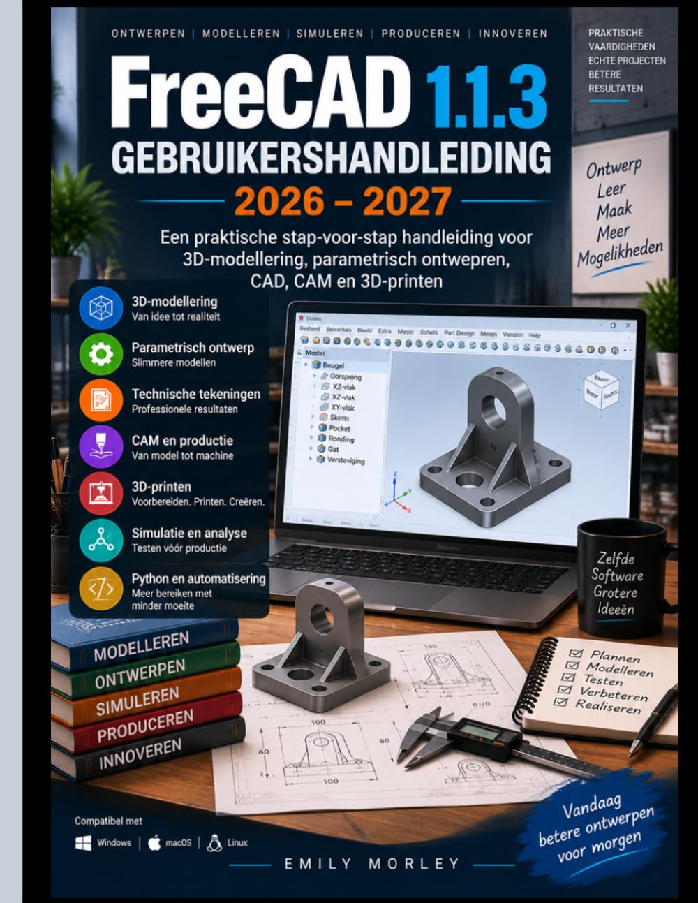 FreeCAD 1.1.3 GEBRUIKERSHANDLEIDING 2026-2027: Een praktische stapsgewijze handleiding voor 3D-modellering, parametrisch ontwerp, CAD, CAM en 3D-printen baixar o livro de graça