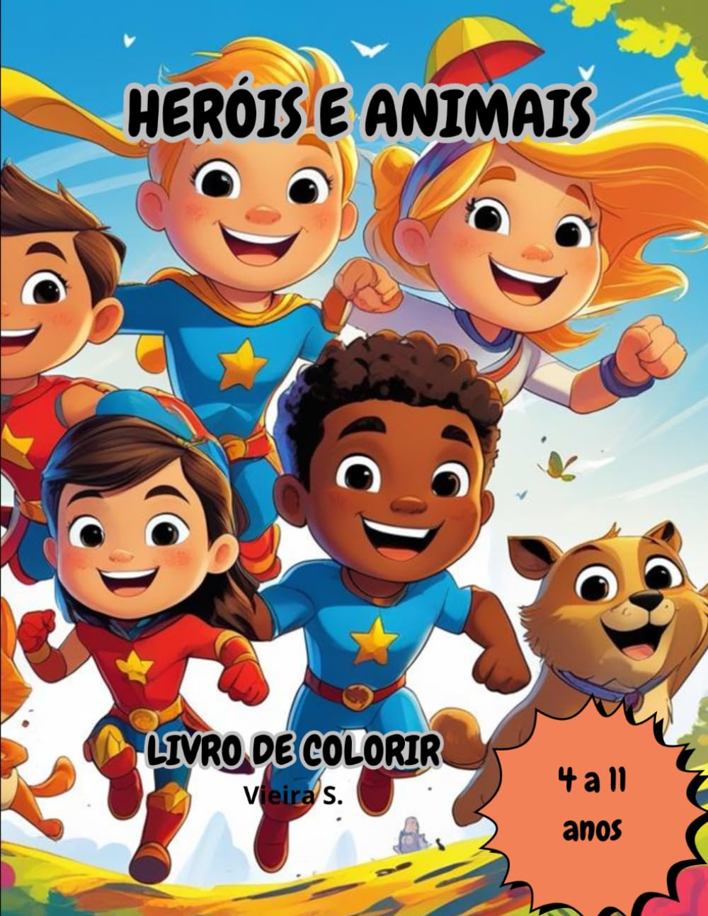 "Livro de Colorir Heróis e Animais": Livro de Colorir Infantil (Portuguese Edition) baixar o livro de graça