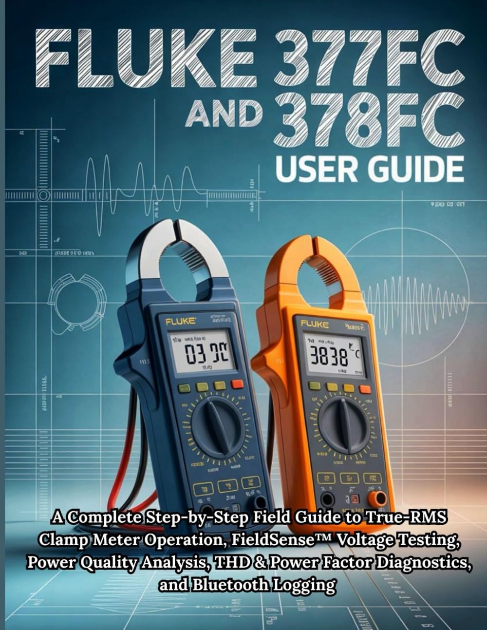 ler totalmente Fluke 377FC and 378FC User Guide: A Complete Step-by-Step Field Guide to True-RMS Clamp Meter Operation, FieldSense™ Voltage Testing, Power Quality... Factor Diagnostics, and Bluetooth Logging