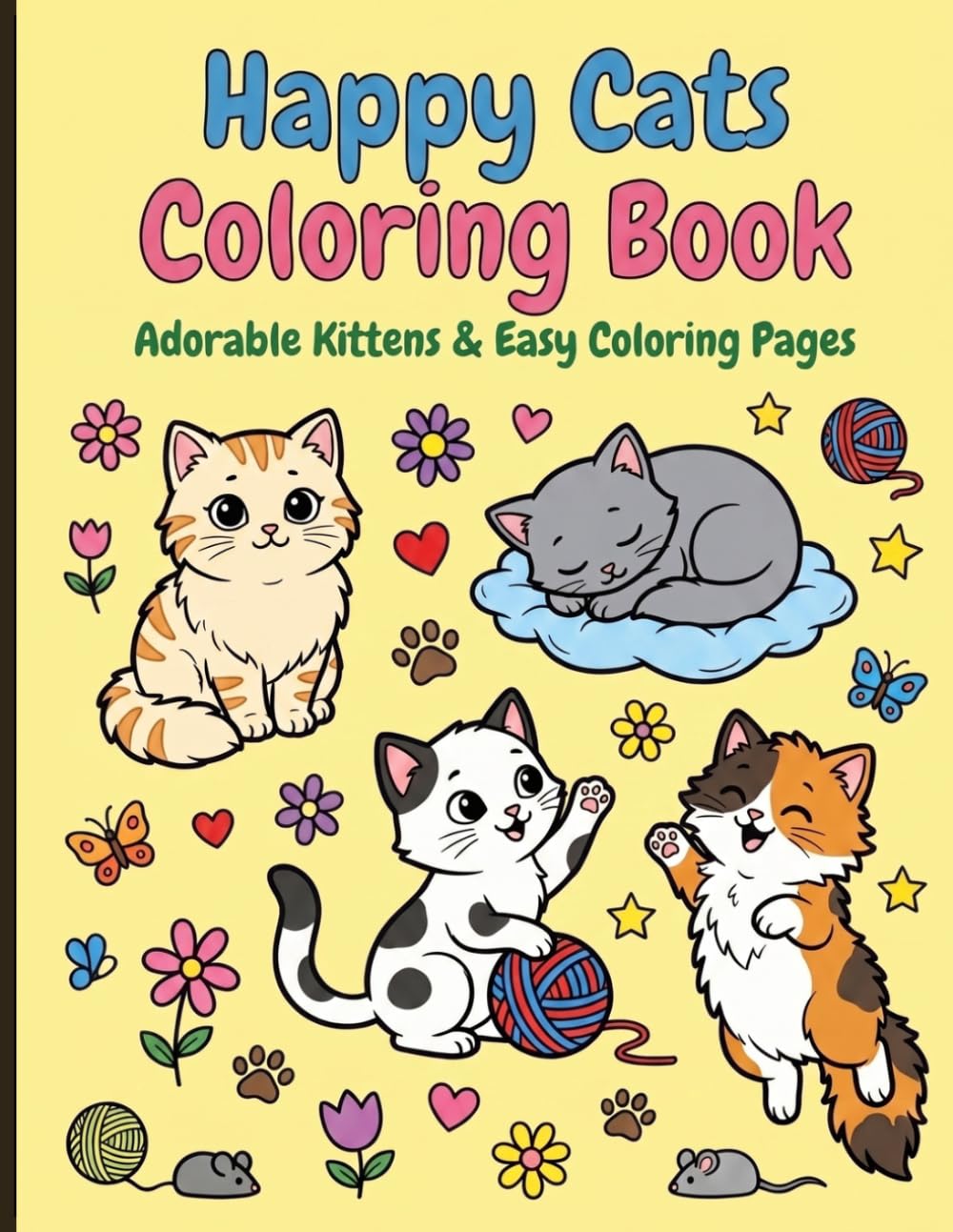 capítulo por capítulo baixar Happy Cats Coloring Book: Adorable Cute Kittens, Funny Cats & Easy Coloring Pages for Kids | Boys and Girls | Playful Cats