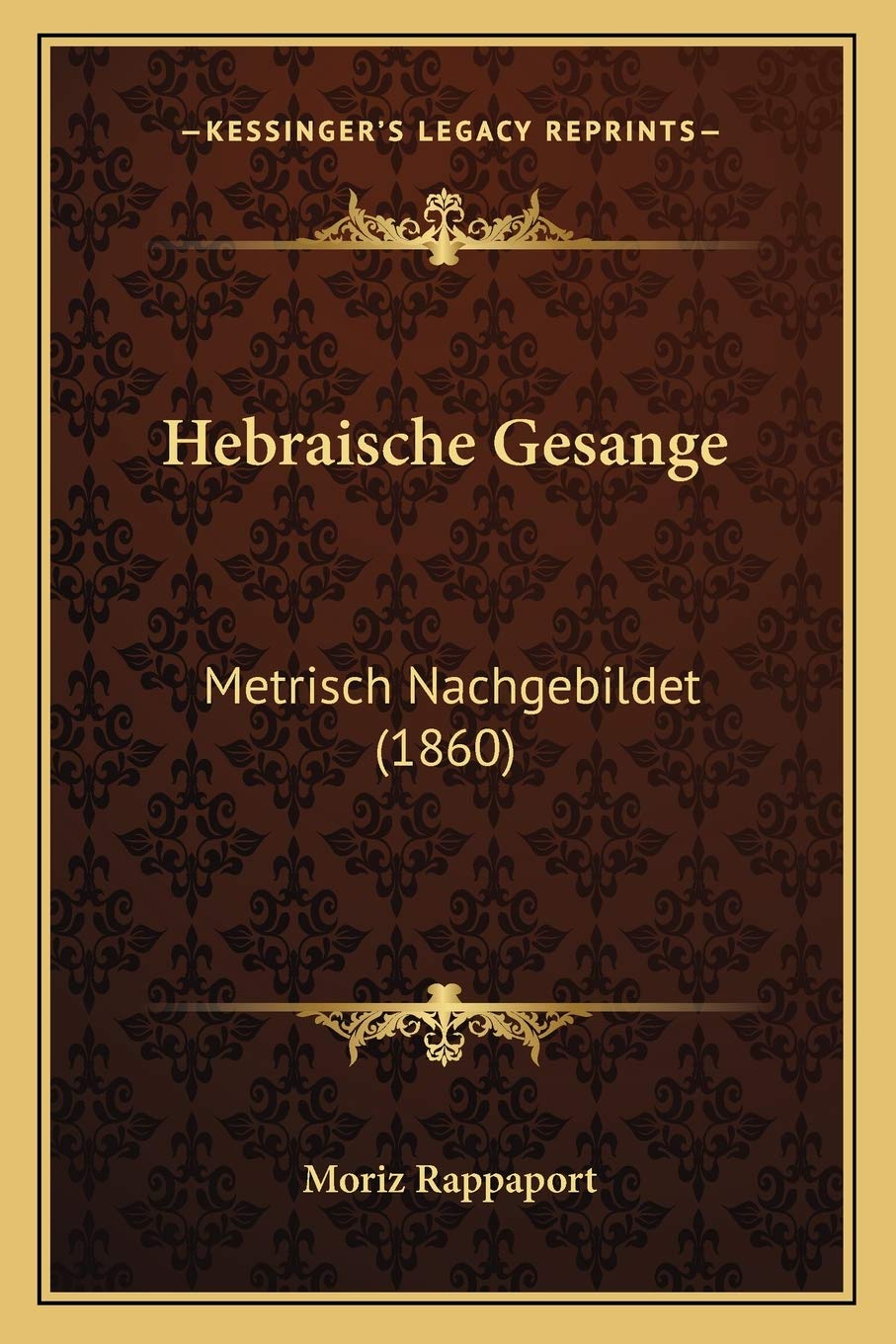 ler totalmente Hebraische Gesange: Metrisch Nachgebildet (1860)