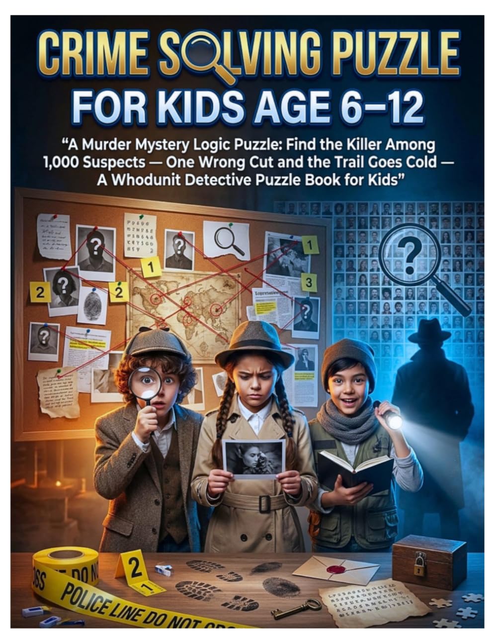 Crime Solving Puzzle For Kids Age 6-12: A Murder Mystery Logic Puzzle: Find the Killer Among 1,000 Suspects one wrong cut and the trail goes cold — A Whodunit Detective Puzzle Book for Kids baixar livro de graça