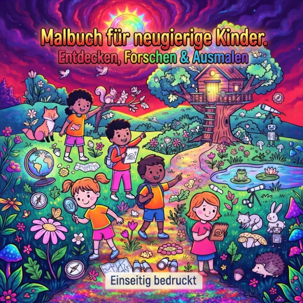 ler totalmente Malbuch für neugierige Kinder: Entdecken - Forschen - Ausmalen (German Edition)