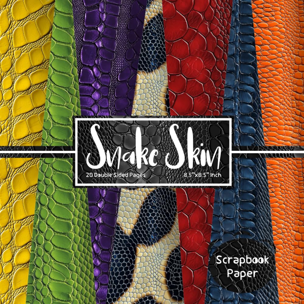 Snake Skin Scrapbook Paper: Double Sided Craft Paper for Gift Wrapping and Craft Projects, Scrapbooking Paper, DIY Junk Journaling and Card Making,... (Skin Themed Pattern) Paper Size 8.5" x 8.5" baixar livro de graça
