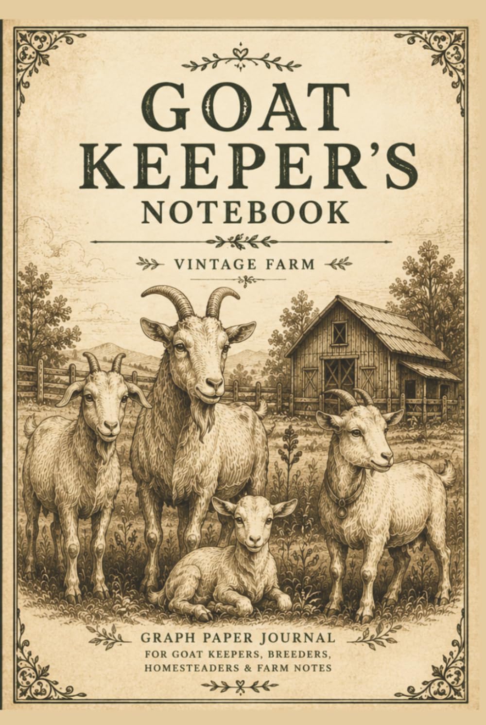ler totalmente Goat Keeper’s Notebook: Vintage Farm Graph Paper Journal for Goat Keepers, Breeders, Homesteaders, Herd Records, Notes & Planning
