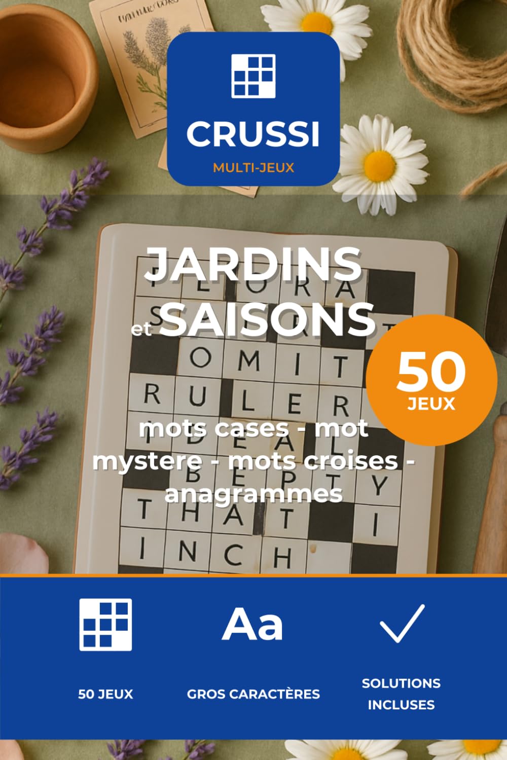 Crussi Jeux Poche - Jardins & Saisons: 50 jeux de lettres a emporter - format poche - gros caracteres - solutions incluses (French Edition) baixar o livro de graça