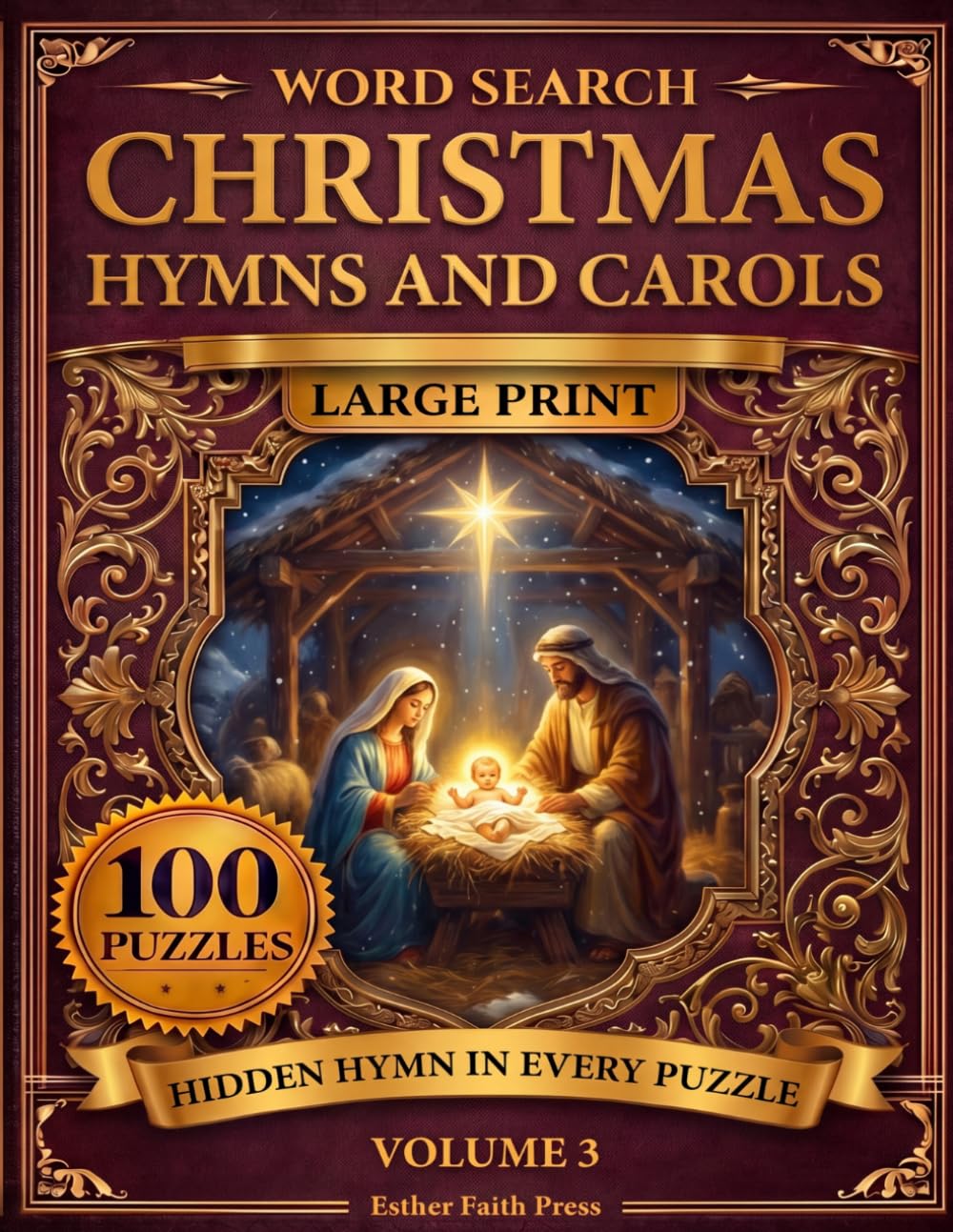 Christmas Hymns and Carols Word Search: 100 Large Print Puzzles on the Carols of Advent and Christmas, with a Hidden Hymn Verse in Every Puzzle (Hymns Word Search) baixar o livro de graça