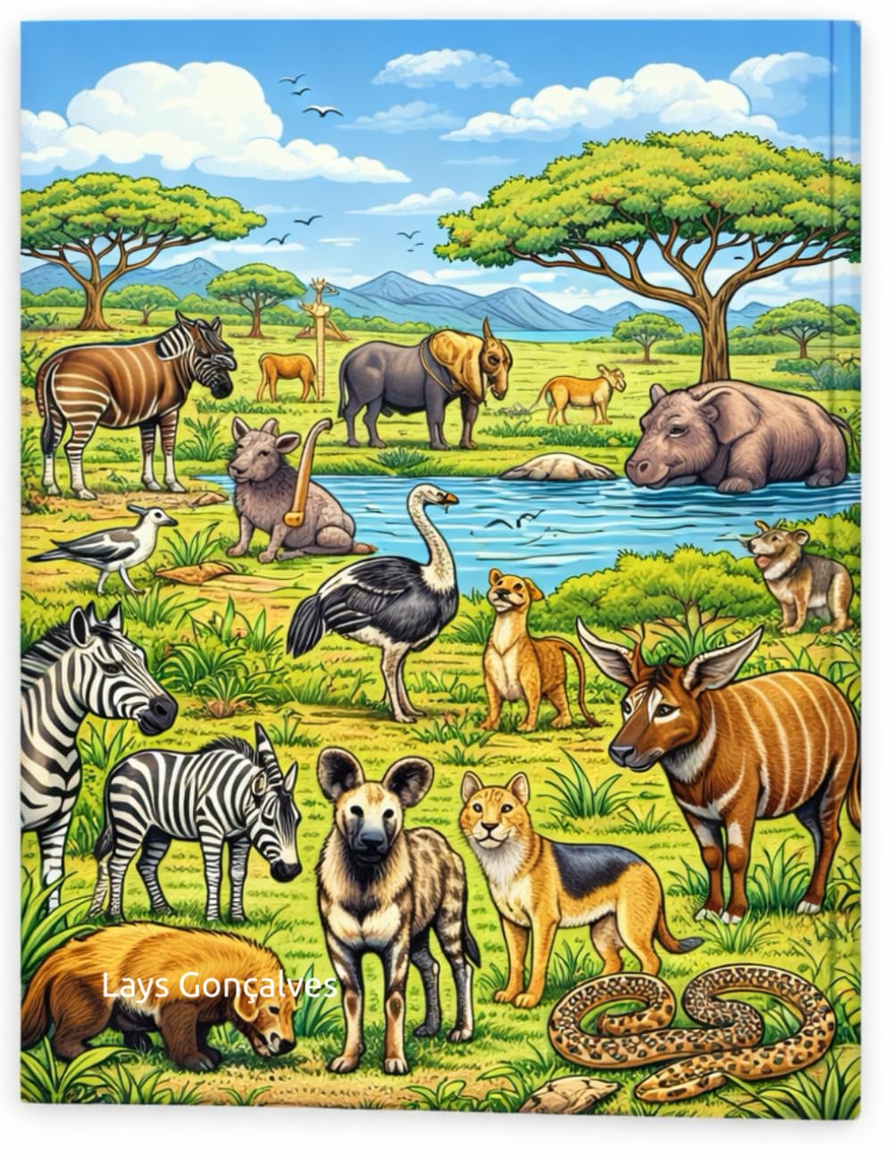 Safari Adventure Coloring Book: A Journey Through African Wildlife (Portuguese Edition) baixar o livro de graça