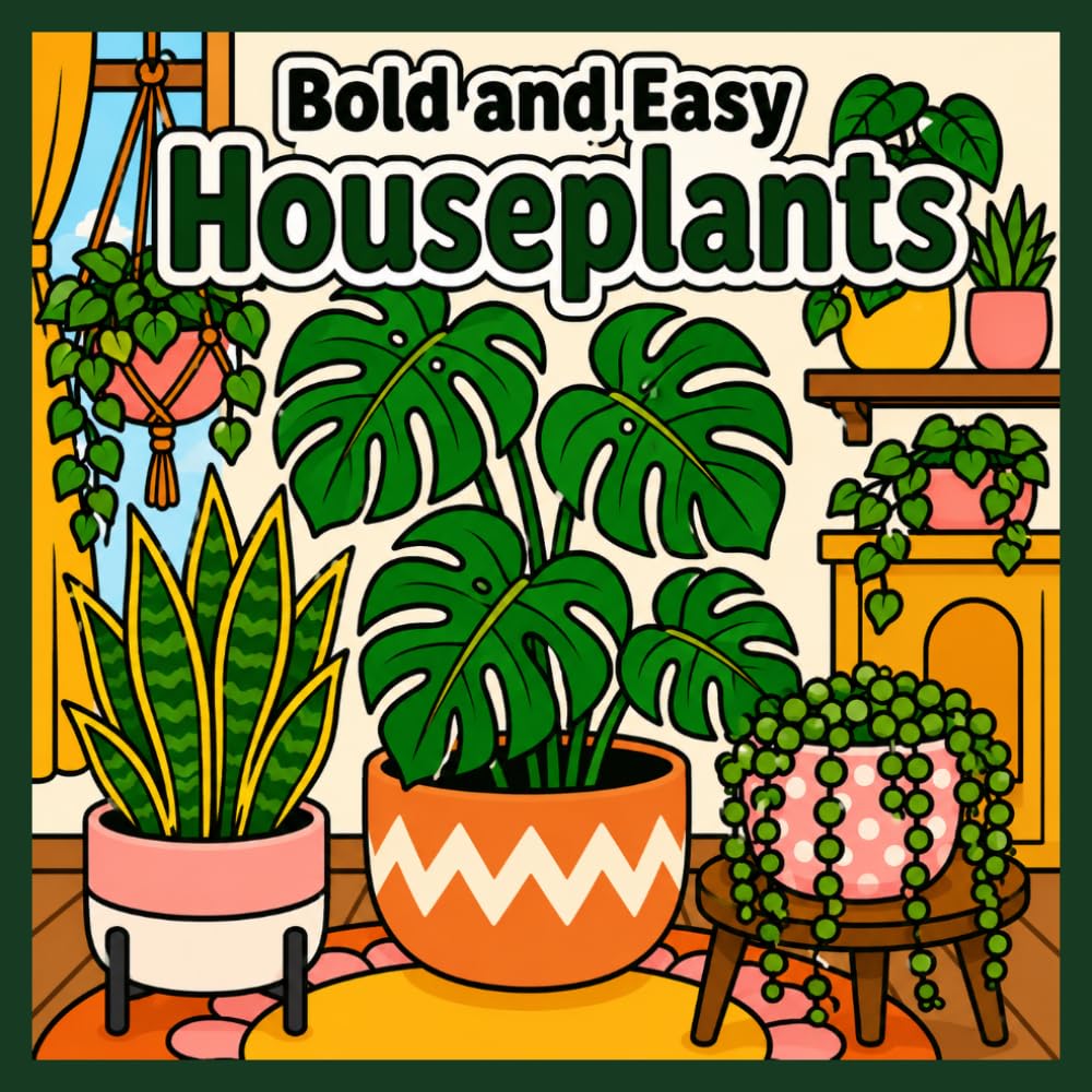 Bold and Easy Houseplants: A Relaxing Adult Coloring Book Featuring 50 Simple, Cozy Indoor Plant Scenes for Stress Relief and Mindfulness: Big, Thick... Vision (Bold and Easy Adult Coloring Books) baixar livro de graça