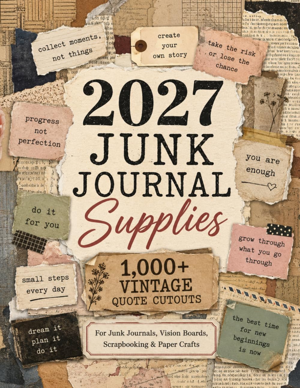 2027 Junk Journal Ephemera: 1,000+ Vintage Paper Ephemera, Quote Cutout Images and Newspaper-Style Cutouts for Vision Boards, Scrapbooking and Collage Art baixar o livro de graça