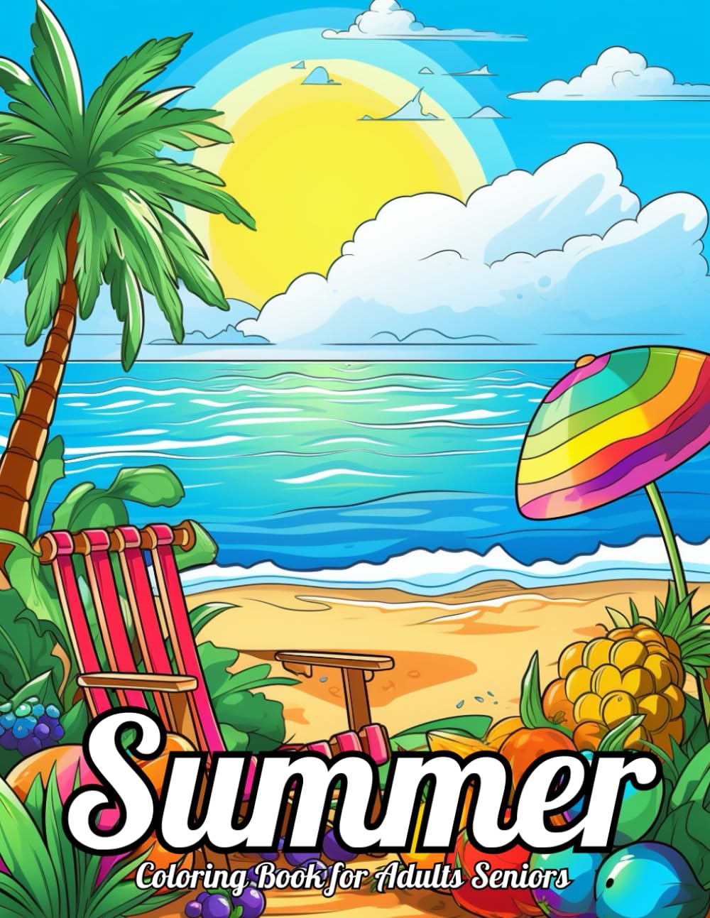 Summer Coloring Book for Adults Seniors: Easy Large Print Summer Coloring Book for Adults, Seniors and Beginners | Gift Ideas for Man and Women baixar o livro de graça