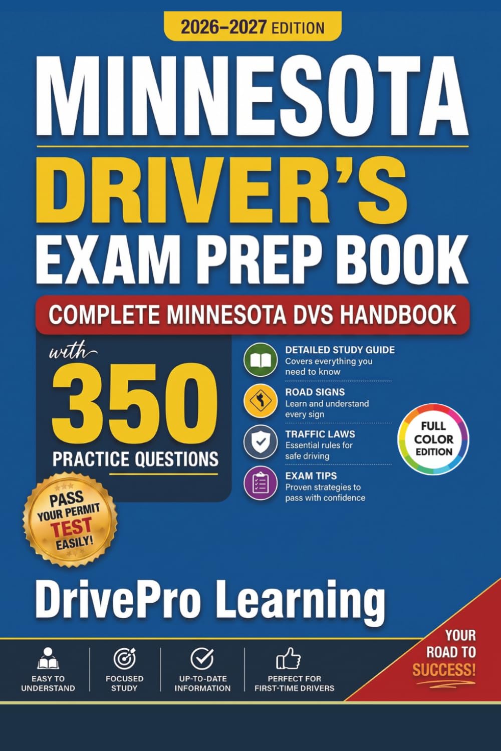 capítulo por capítulo baixar Minnesota Driver’s Exam Prep Book: Complete Minnesota DVS Handbook with Road Signs, Traffic Laws, & Study Tips to Pass the Permit Test Easily (Full Color Edition)