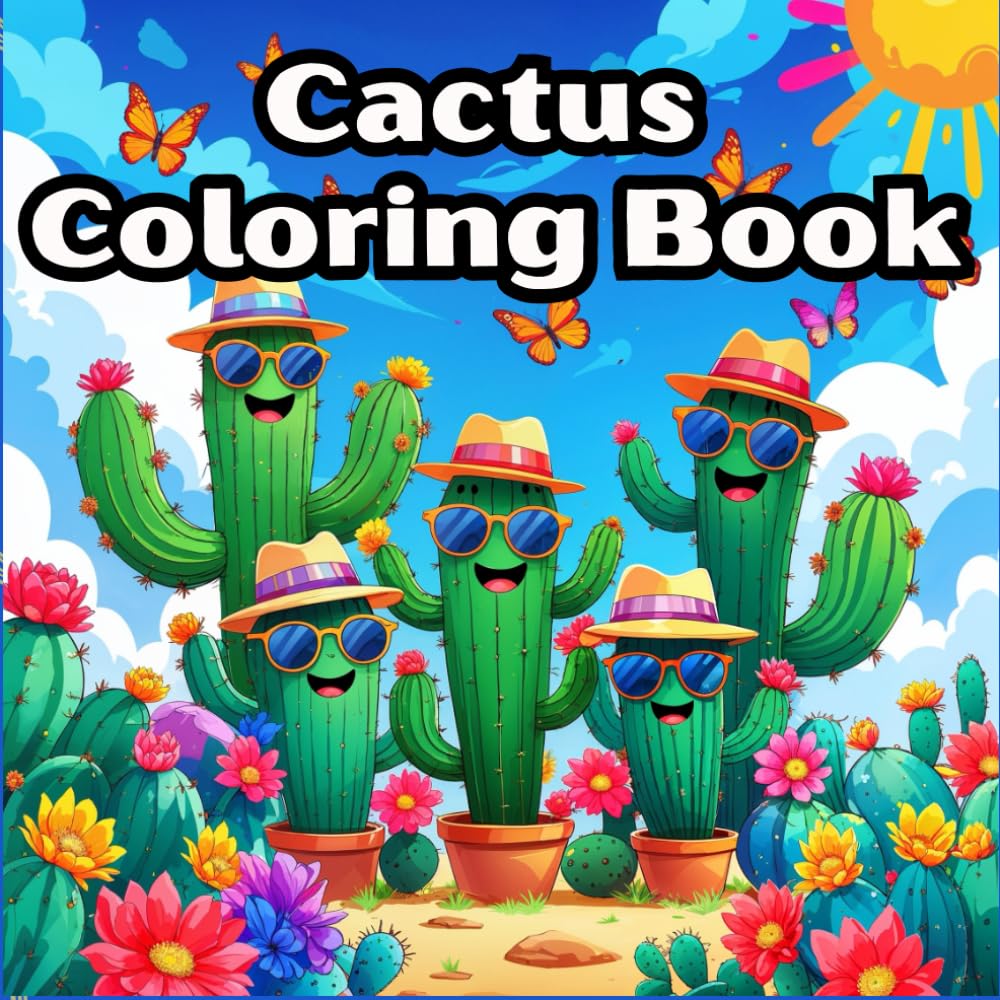 capítulo por capítulo baixar Cactus Coloring Book: 50 Large Print Simple Designs Bold and Easy for Stress Relief, Anxiety Relief, Mindfulness, and Relaxation with Cactus Plants, Succulents, Desert Flowers, and Botanical Patterns