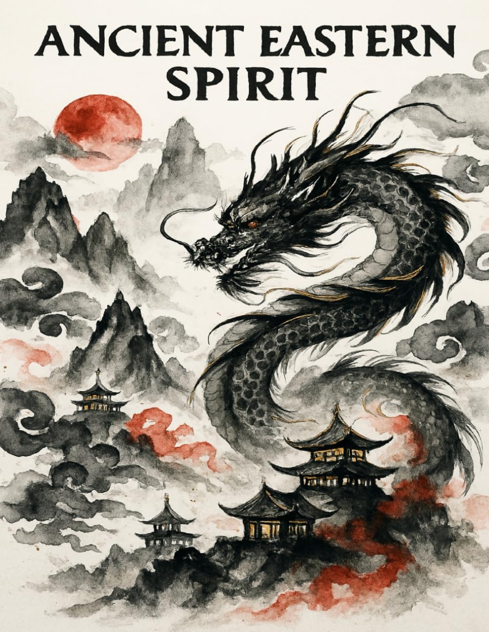 Ancient Eastern Spirit Notebook: Graph Paper Journal Inspired by Asian Dragons, Mythology, Art and Mindful Writing baixar livro de graça