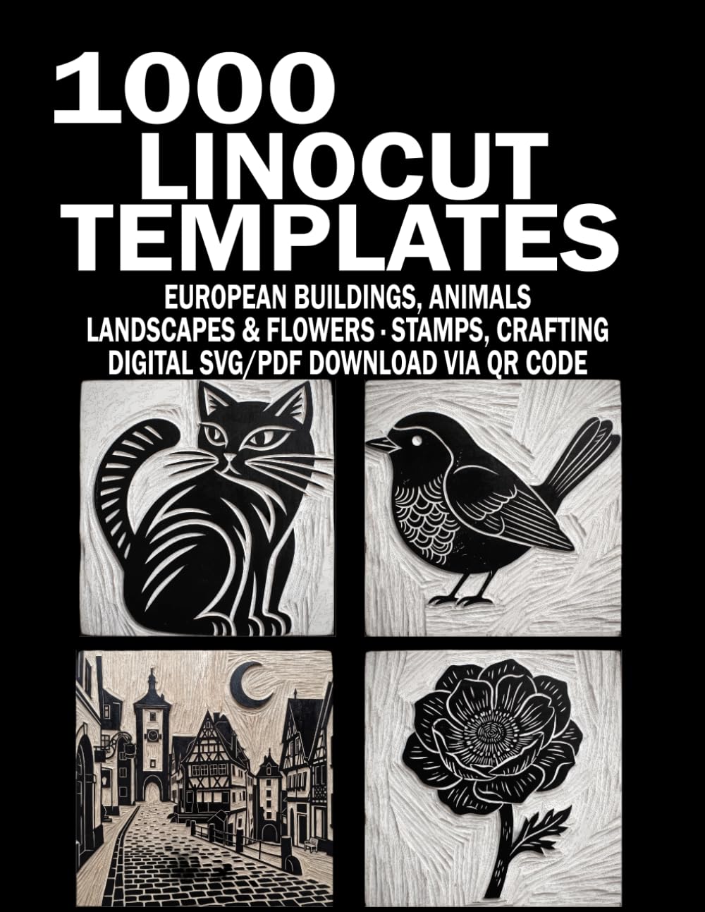 capítulo por capítulo baixar 1000 Linocut Templates: Tracing Designs for Lino & Rubber Carving: European Buildings, Animals, Landscapes, Botanicals & Spooky Motifs - Includes SVG & PDF Digital Download