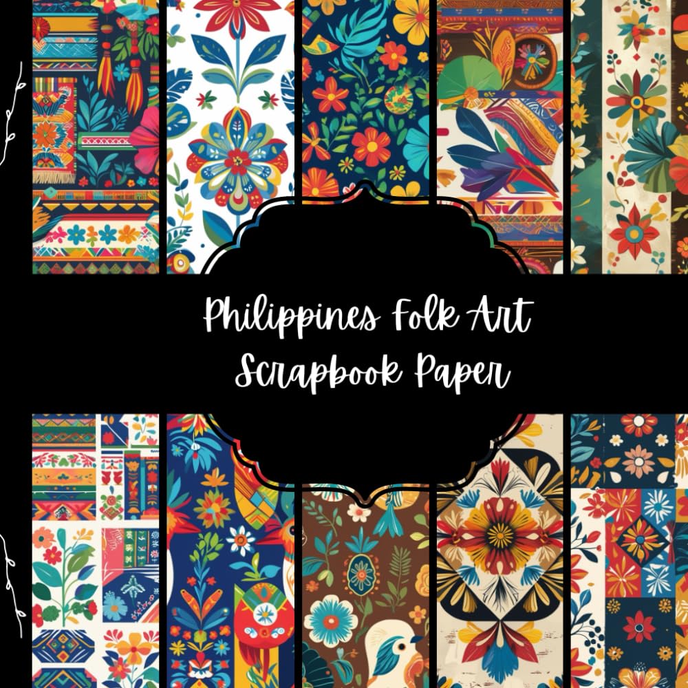 ler totalmente Philippines Folk Art Scrapbook Paper, Asian Junk Journal Paper, Travel Decorative Paper, DIY Projects, Origami, Collage Sheets, Decoupage Paper, 10 Designs, Double SIded