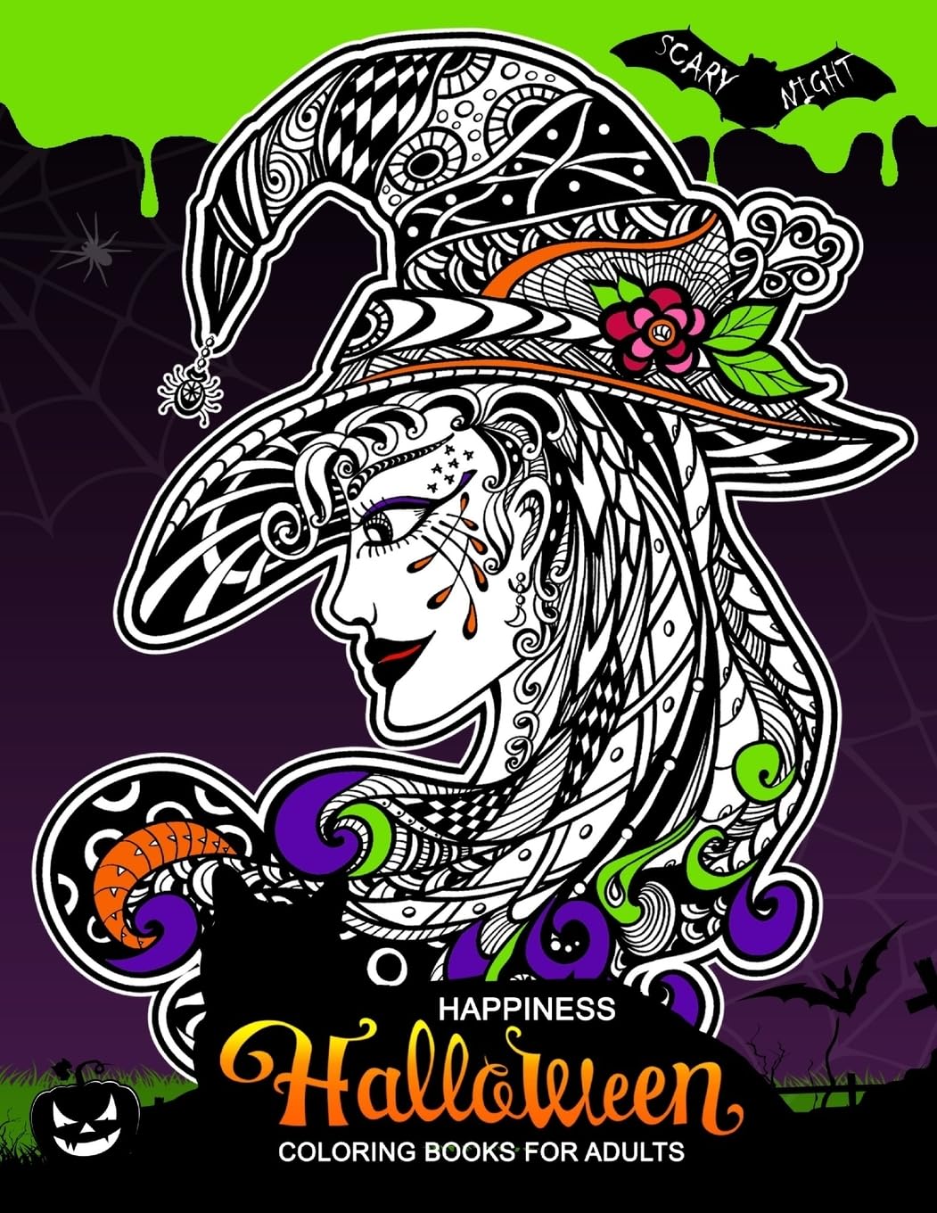 capítulo por capítulo baixar Happiness Halloween Coloring books for Adults: Halloween coloring book for Adults (Pumpkin, Ghost, Witch, Skull, Bat, Mummy, Dracula and other)