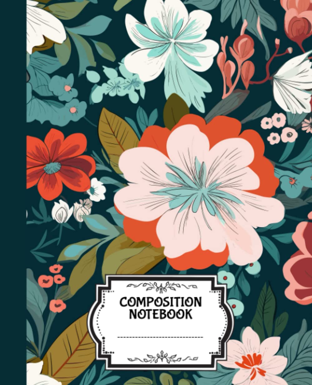 Composition Notebook College Ruled Vintage Flowers for Girls: College Ruled 120 pages 7.5" x 9.75" baixar livro de graça