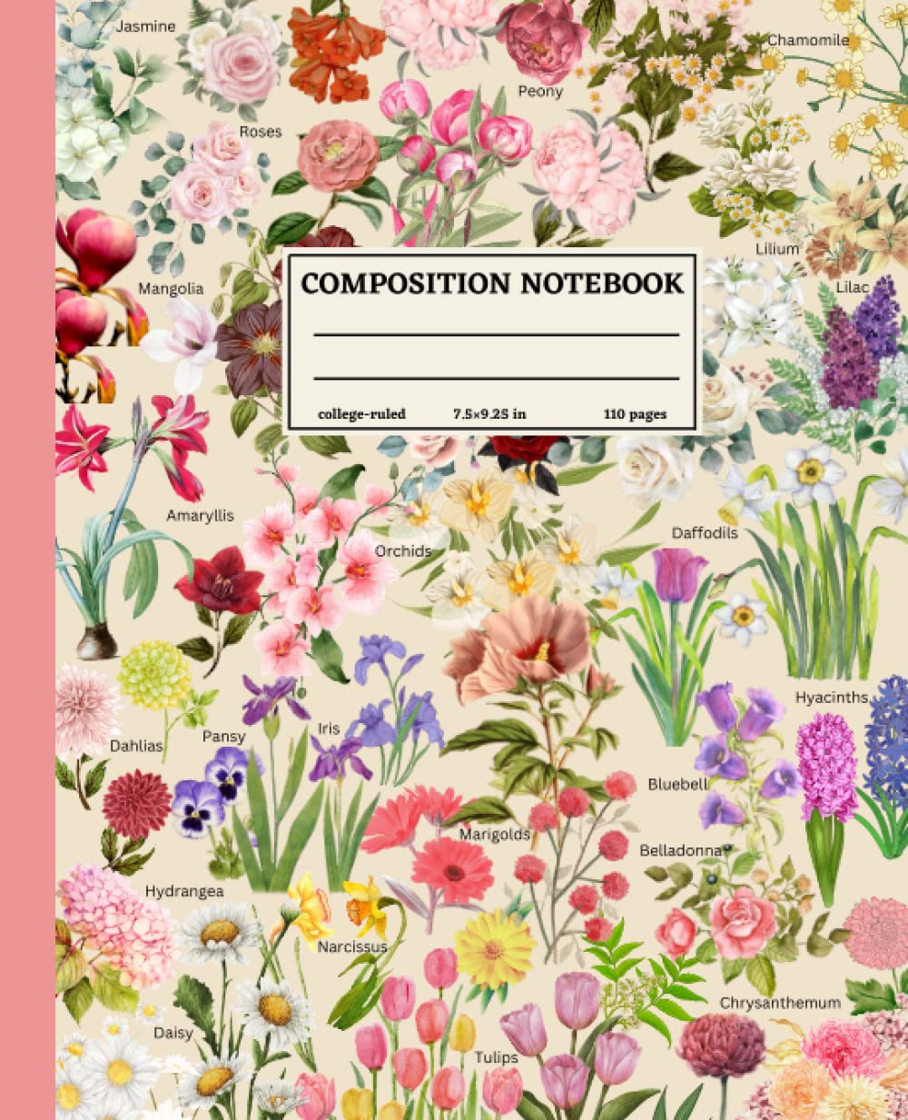 Composition Notebook: Floral Vintage Botanical Illustration Garden Aesthetic Journal for Women, Girls, Flower Lovers, Gardeners,... College-Ruled, 110 pages, 7.5"×9.25" inches baixar livro de graça