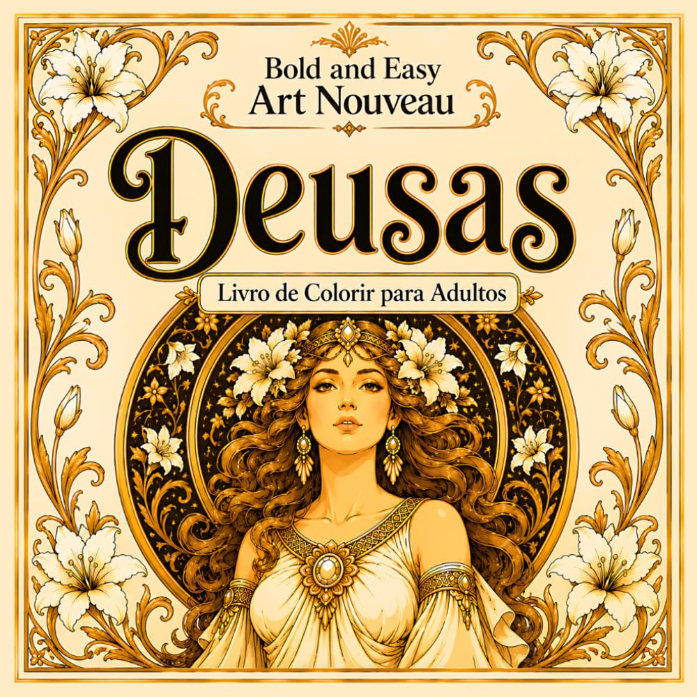 Bold and Easy Deusas Art Nouveau: Livro de Colorir para Adultos com Figuras Divinas, Beleza Mítica e Designs Elegantes (Portuguese Edition) baixar livro de graça