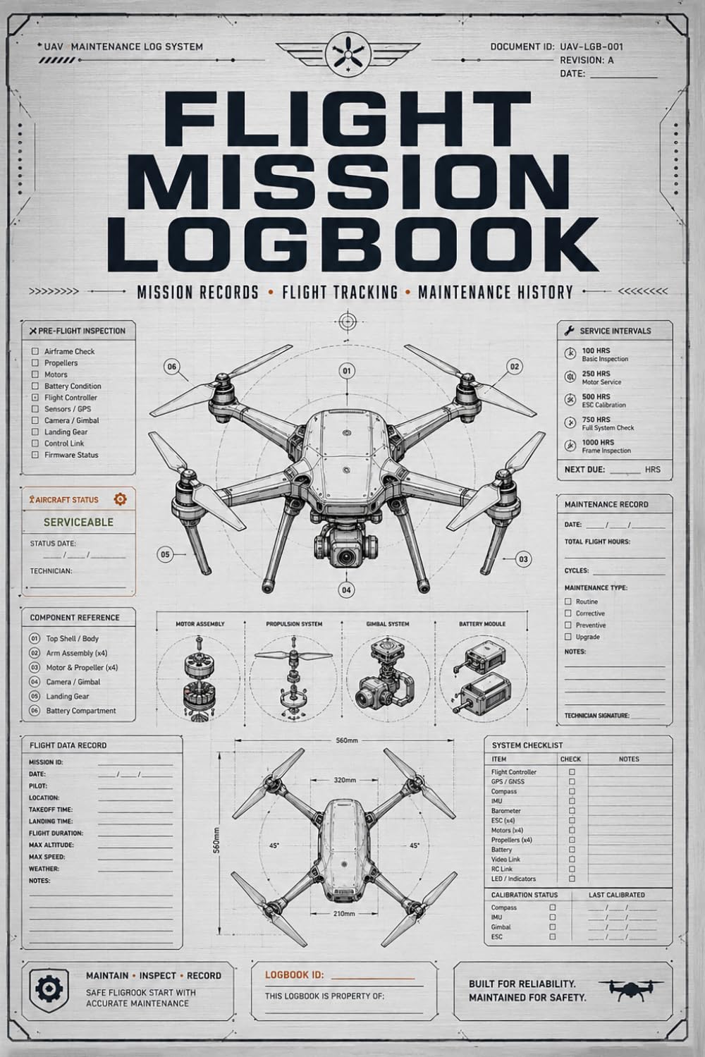 Flight Mission Logbook: Designed for Organized Aviation Documentation | Route Planning, Equipment Tracking and Operational Reviews baixar o livro de graça