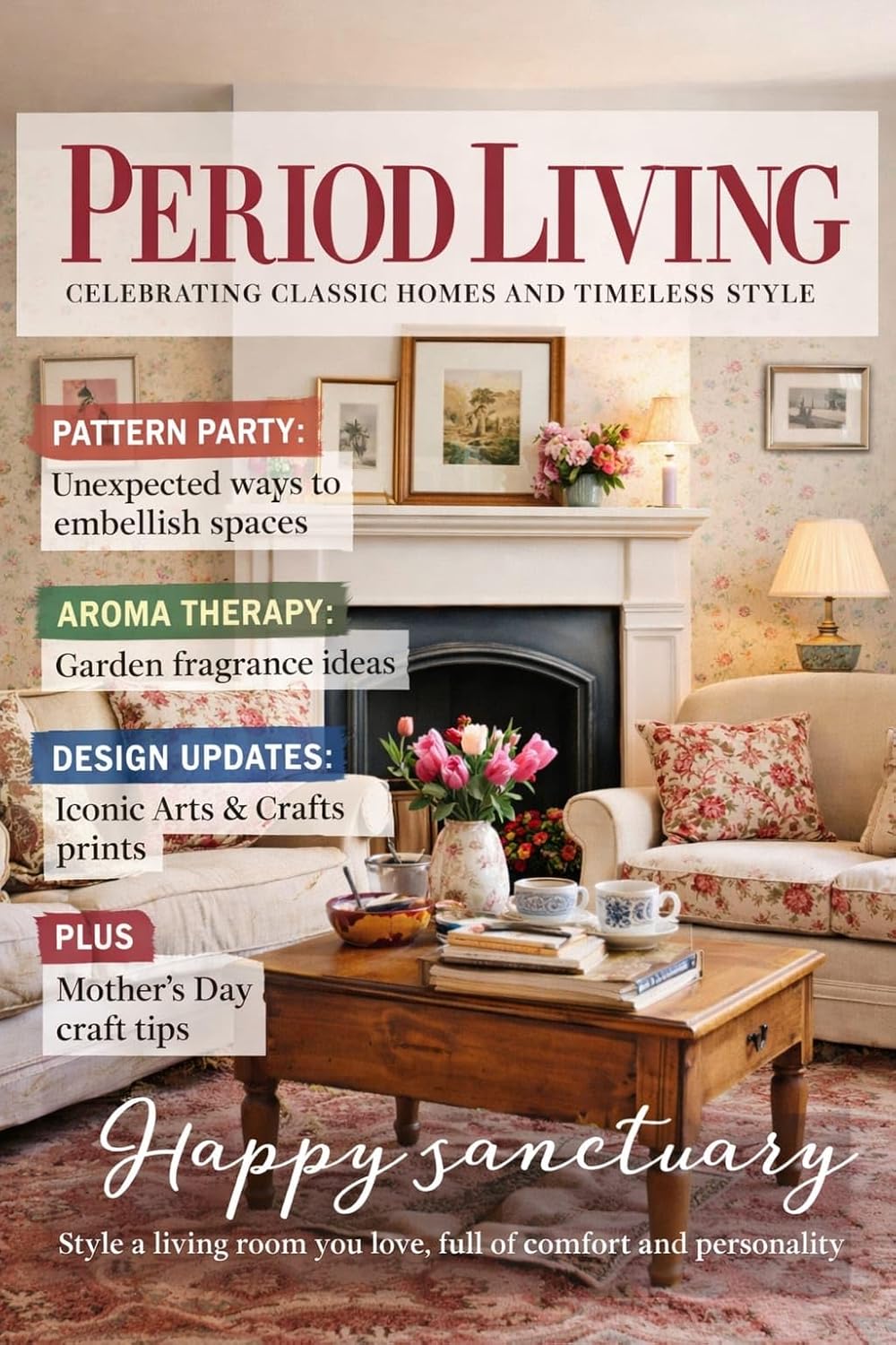 ler totalmente Period Living Manuscript Exploring Classic Homes and Timeless Style, Pattern Party Decorating Ideas, Aroma Therapy Inspirations, Design Updates, and Happy... Living Room Concepts (English Edition)