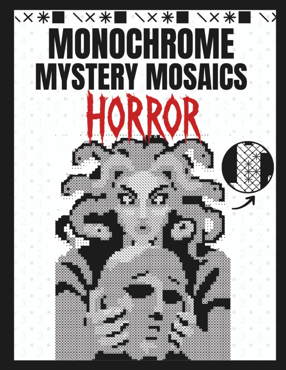Monochrome Mystery Mosaics Horror: A Black And White Color By Number Book With Creepy Gothic Scenes Using One Black Pen For All Ages baixar livro de graça