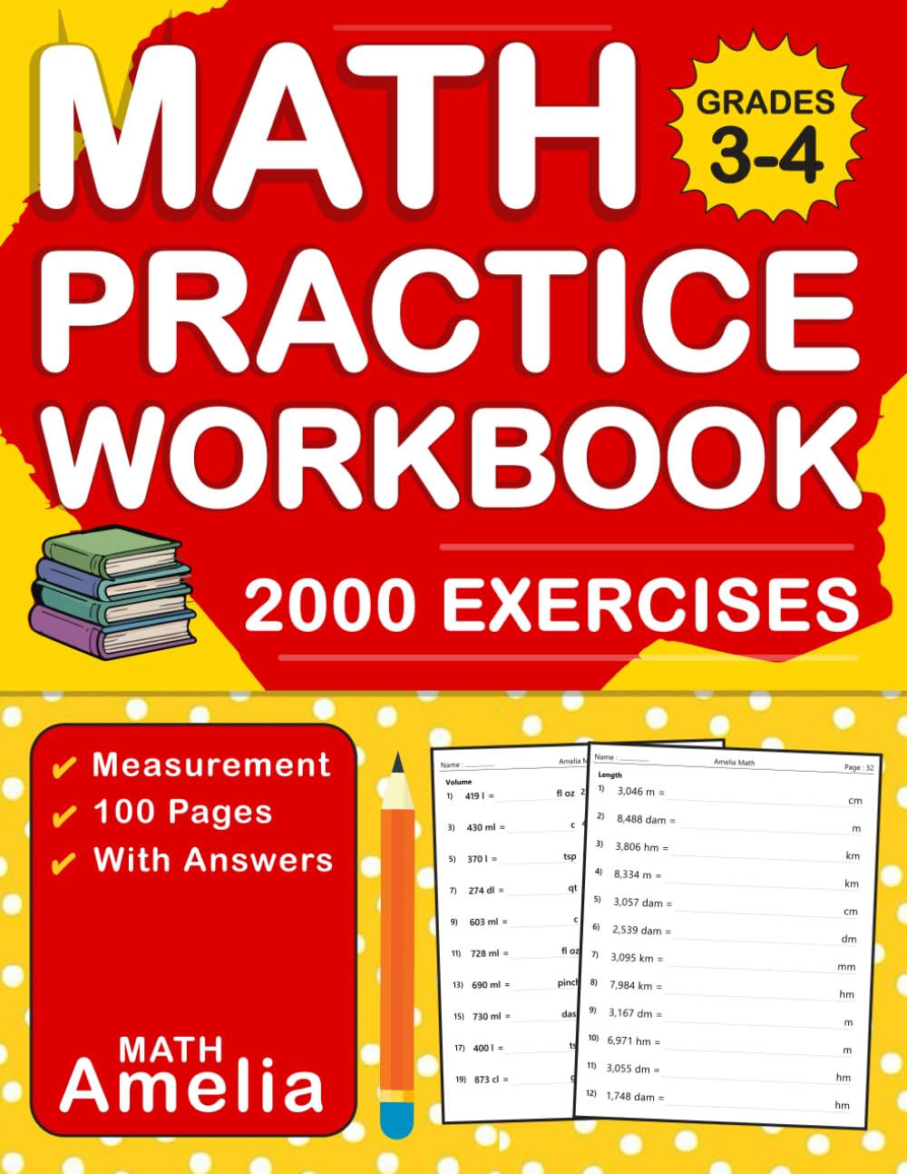 capítulo por capítulo baixar Measurement Workbook For Grades 3-4 With Answers Key: Measurement Practice Problems For 3rd and 4th Grade | Measurement Worksheets For Kids Ages 8-10 ( 2000 Exercises )