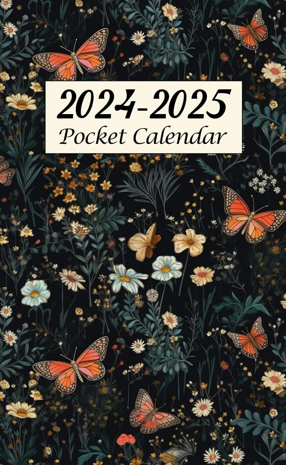 Pocket Calendar 2024-2025 for Purse: Small Size Two Year Monthly Planner from January 2024 to December 2025 with Holidays, Butterfly and Flower Cover. baixar o livro de graça