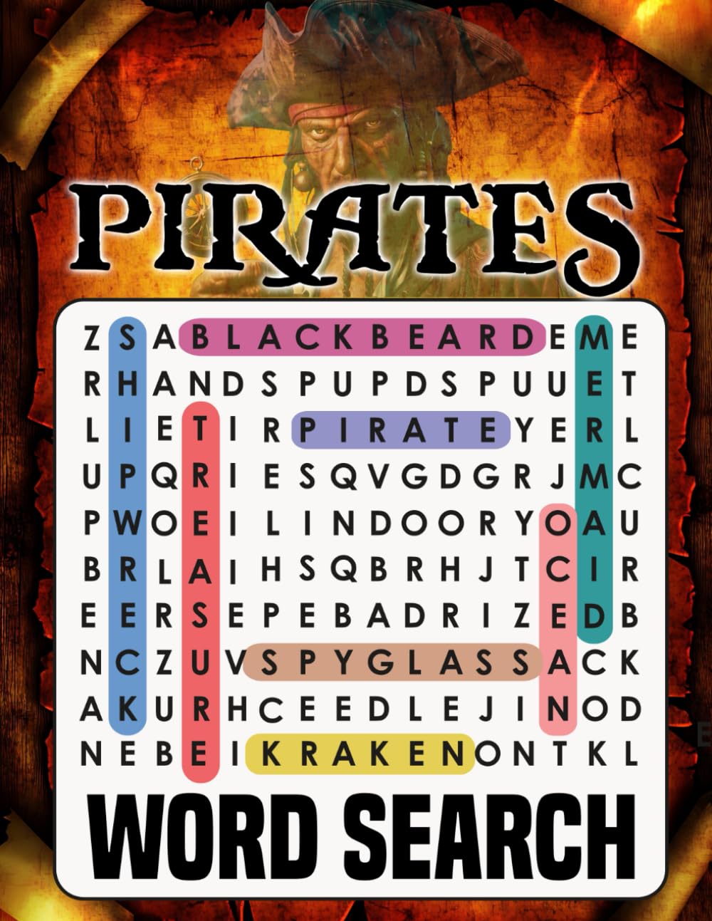 Pirates Word Search: +1000 Pirates Themed Word Searches, Gifts for Pirate Lovers and Enthusiasts, Pirates Activity Book for Adults baixar livro de graça