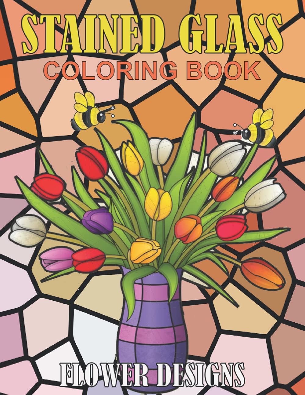 ler totalmente Stained Glass Coloring Book Flower Designs: An Stained Glass Coloring Book Flower Designs Fun Easy, Amusement, Stress Relieving & much more For Adults, Men, Girls, Boys & Teens