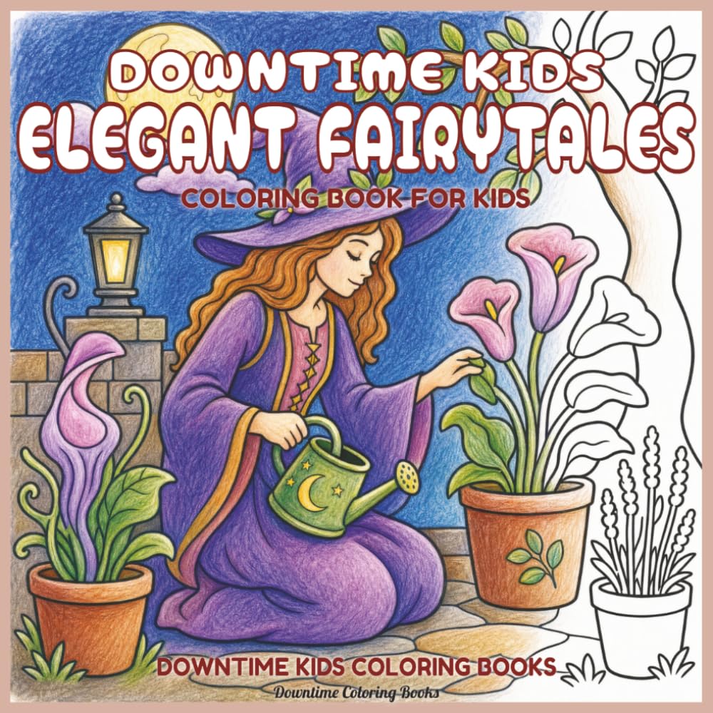 ler totalmente Downtime Kids Elegant Fairytales: Coloring Book for Kids (Downtime Kids Coloring Books)