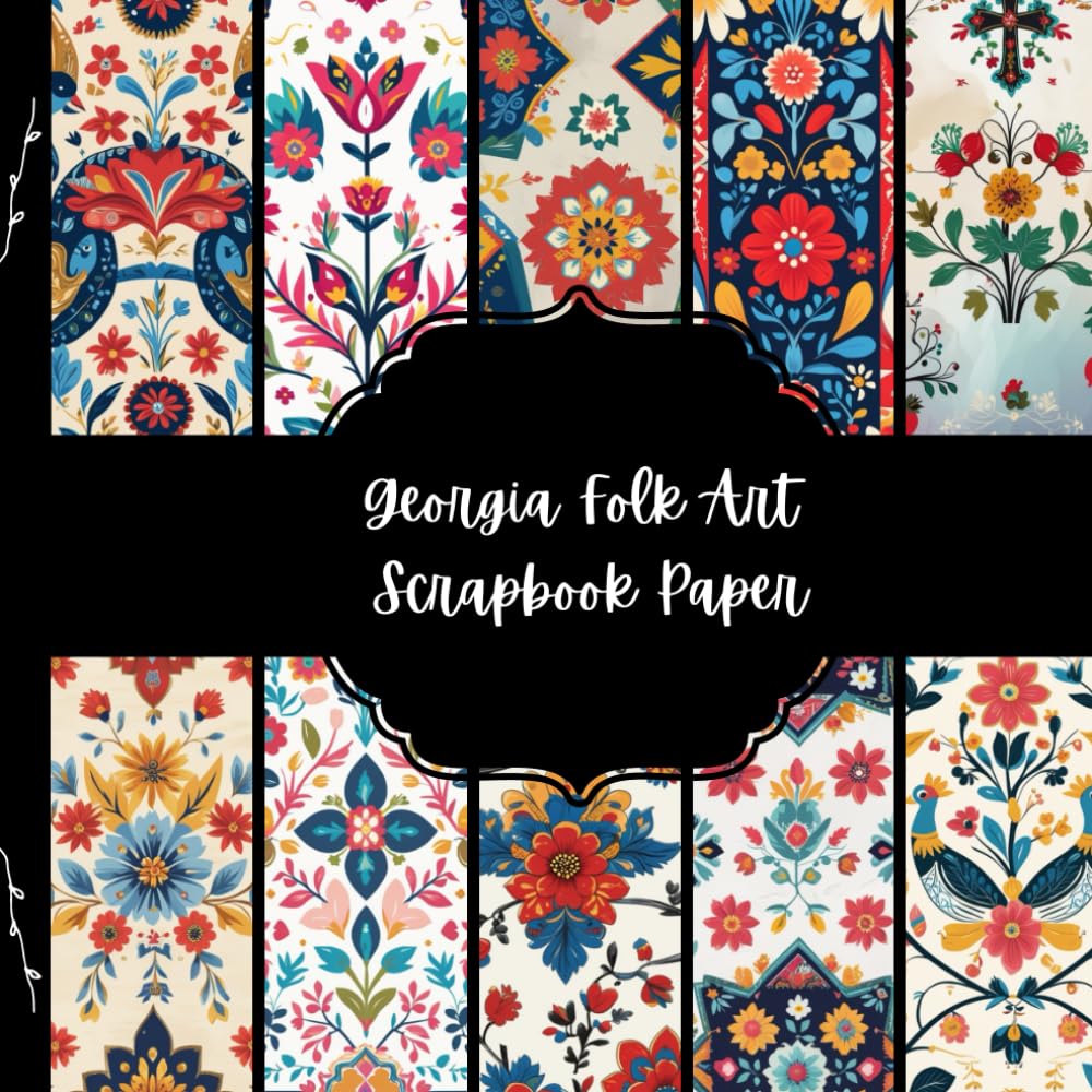 ler totalmente Georgia Folk Art Scrapbook Paper, Asian Junk Journal Paper, Travel Decorative Paper, DIY Projects, Origami, Collage Sheets, Decoupage Paper, 10 Designs, Double Sided