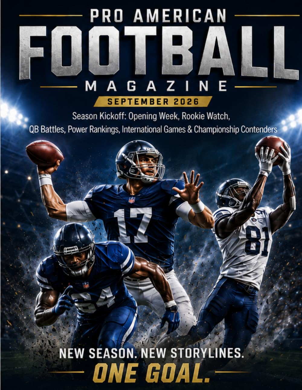 ler totalmente PRO AMERICAN FOOTBALL MAGAZINE SEPTEMBER 2026: Season Kickoff: Opening Week, Rookie Watch, QB Battles, Power Rankings, International Games & Championship Contenders