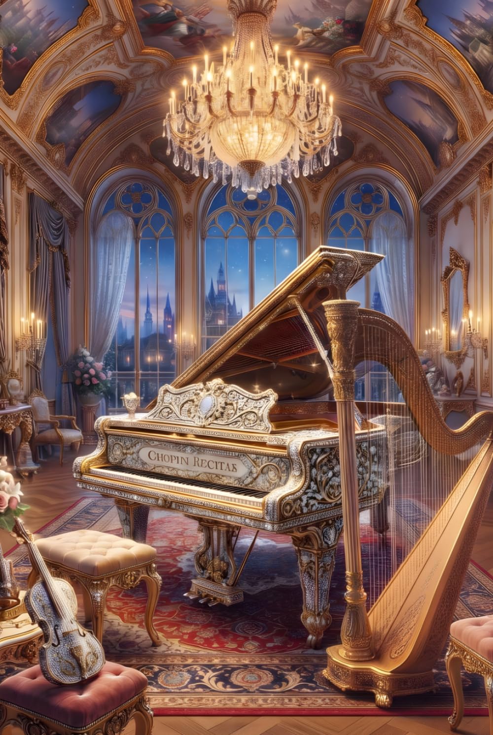 capítulo por capítulo baixar Gilded Rococo Music Parlor Crystal Cadences Journal: a DOT GRID notebook for self-expression