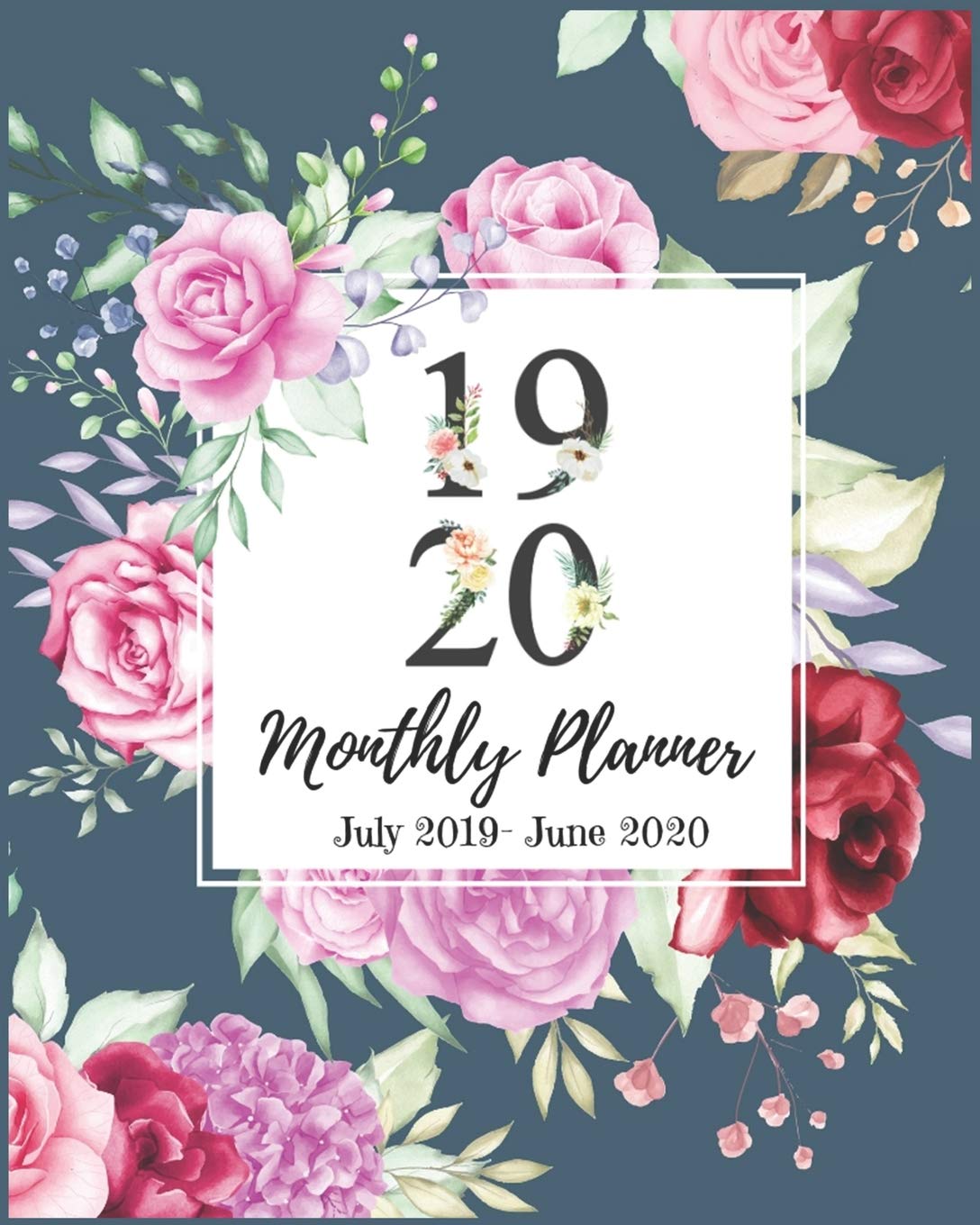 ler totalmente Monthly Planner: Pink Rose Floral PlannerS, 2019-2020 Daily Planner Agenda Schedule Organizer Logbook and Journal Personal, 12 Months Calendar Monthly... through June 2019 with Inspirational Quotes.